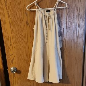 Final Touch Cream Mini Dress